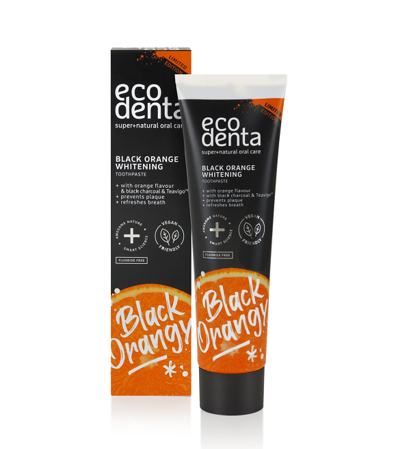 ECODENTA Dentifrice Blanchissant au Charbon Actif et à lOrange 100ml