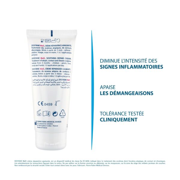 Ducray - Crème Réparatrice Apaisante — Crème eczéma - Dexyane MeD 100 ml – Image 2
