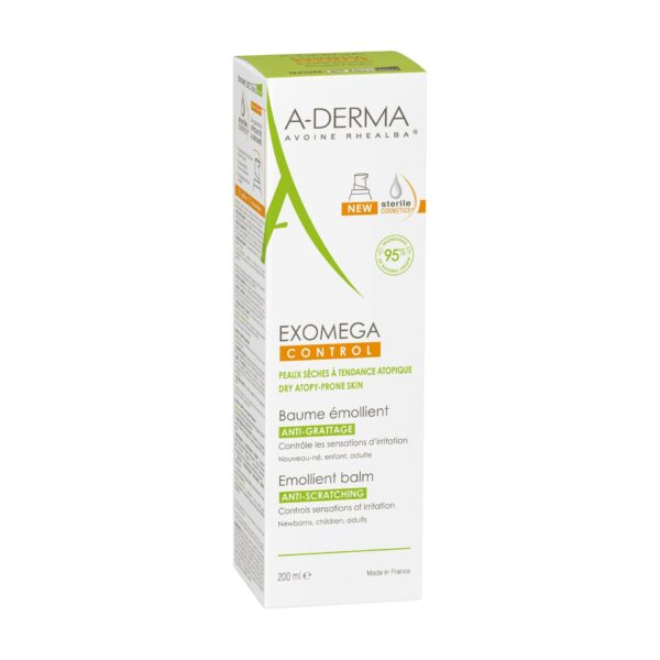 A-DERMA — EXOMEGA CONTROL BAUME ÉMOLLIENT ANTI-GRATTAGE COSMÉTIQUE STÉRILE 200 ml – Image 3