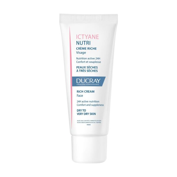 Ducray — Crème riche Visage — Crème visage peau sèche — Ictyane Nutri 40 ml