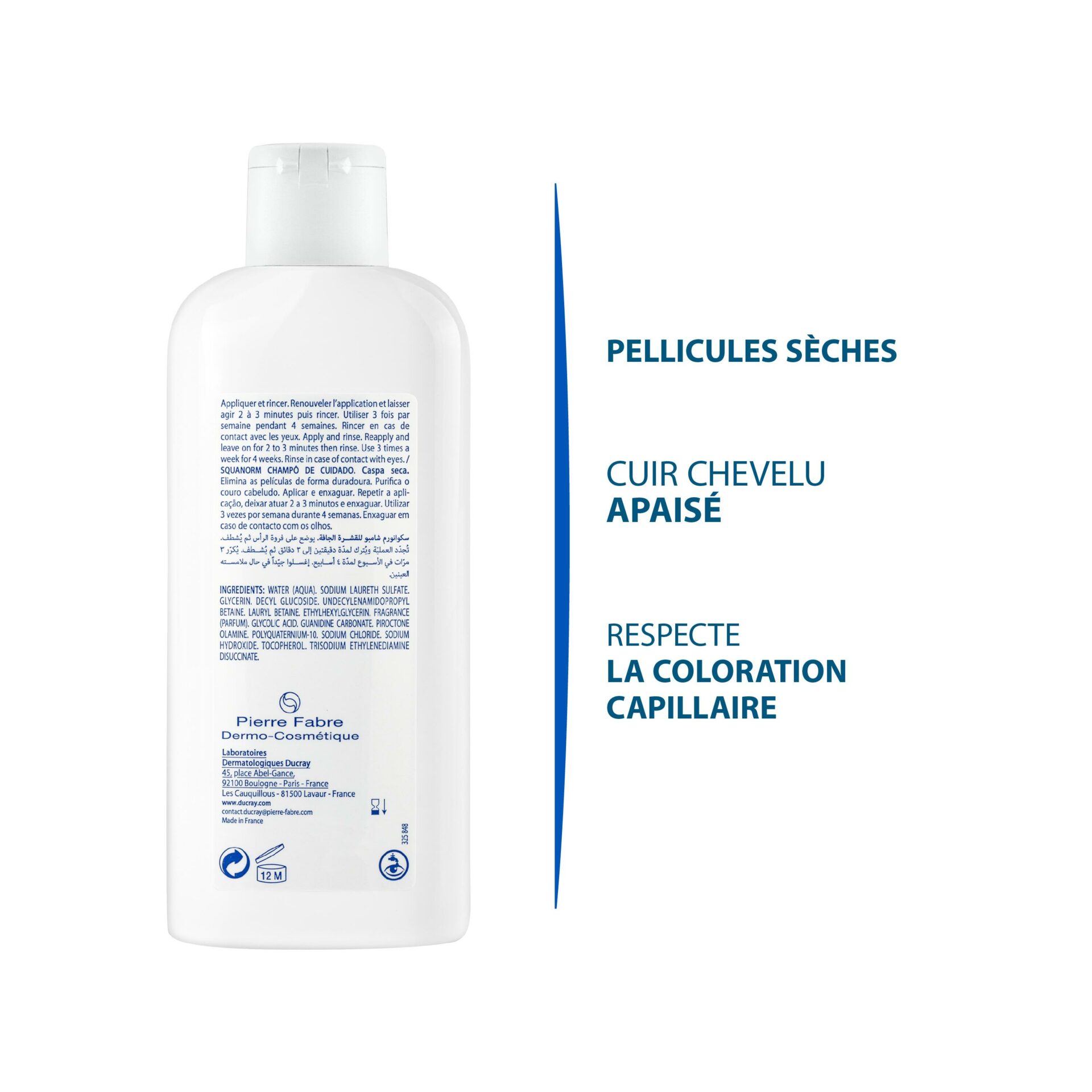 Ducray — Shampooing Traitant Pellicules Sèches — Shampoing pellicule sèche — Squanorm 200 ml – Image 3