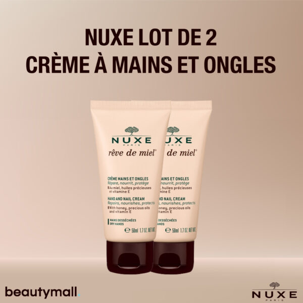 NUXE Rêve de Miel Crème Mains et Ongles 50ml Lot de 2 – Image 2