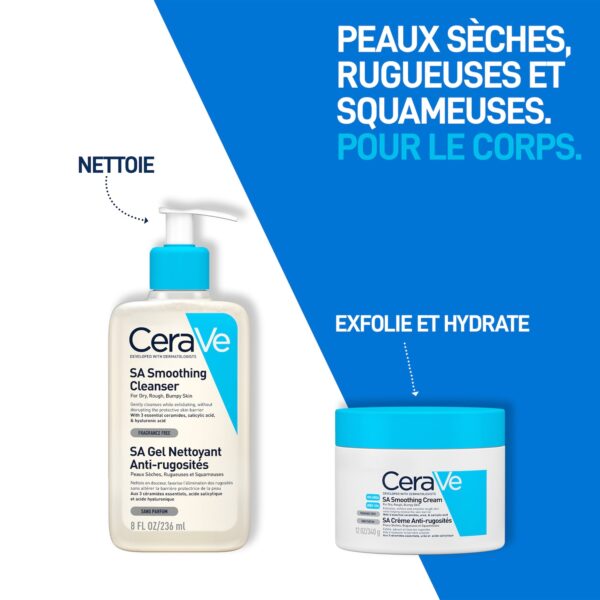 CeraVe SA Crème Anti-Rugosités Peau Sèche et Squameuse | 340g – Image 9