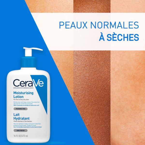 CeraVe Lait Hydratant Léger Peau Sèche à Très Sèche | 473ml – Image 8