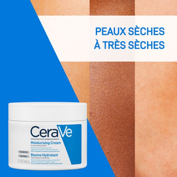 CeraVe Baume Hydratant Nourrissant Peau Sèche à Très Sèche | 340g – Image 6