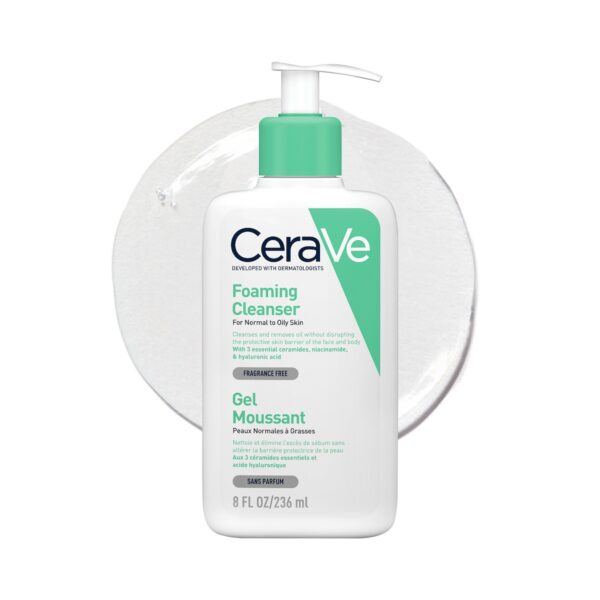 CeraVe Gel Moussant Nettoyant Peau Normale à Grasse | 236ml – Image 4