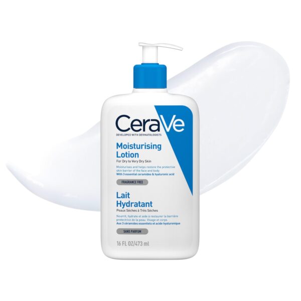 CeraVe Lait Hydratant Léger Peau Sèche à Très Sèche | 473ml – Image 4