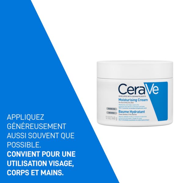 CeraVe Baume Hydratant Nourrissant Peau Sèche à Très Sèche | 340g – Image 7