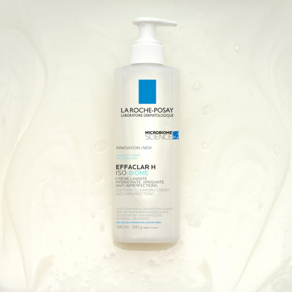 La-Roche-Posay EFFACLAR H ISO-BIOME Crème Nettoyante | Peau sèche à tendance acnéique | 390ml – Image 2
