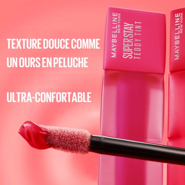 MAYBELLINE SuperStay Teddy Tint LIQUID LIP TINT 20 Mascara Tear  5ml – Image 4