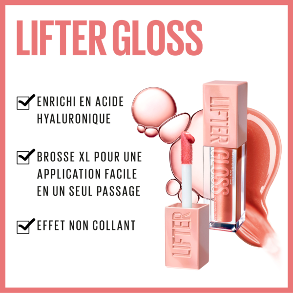 MAYBELLINE LIFTER GLOSS NU 004 SILK – Image 5