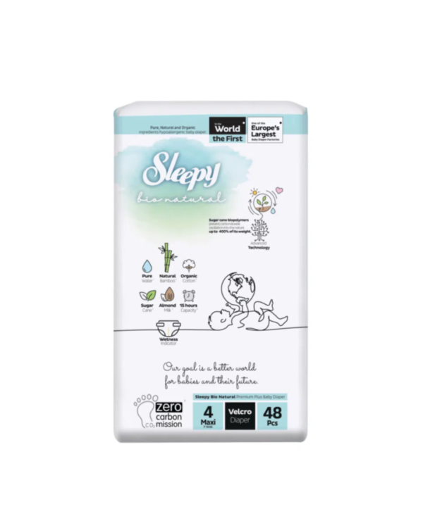 Sleepy Bio Natural Culottes Taille 4 Maxi 7-14kg 48 Pieces