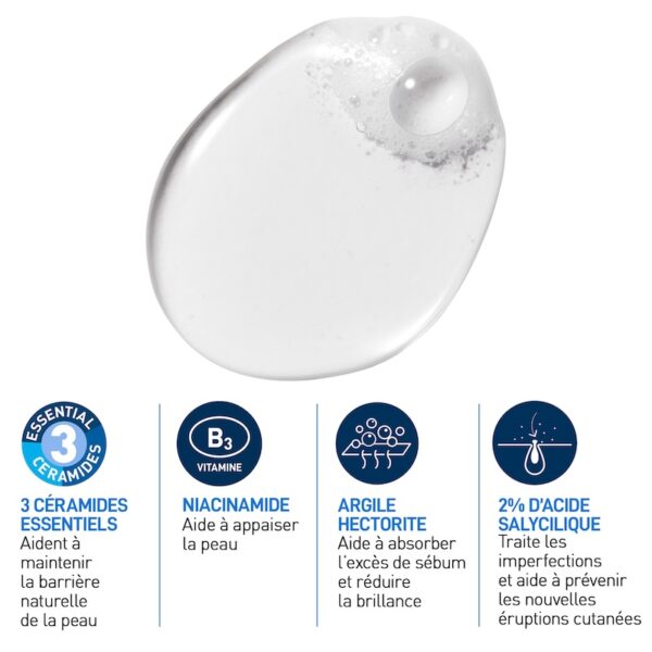 CeraVe Gel Moussant Anti-Imperfections | Peau Grasse à Tendance Acnéique = Miniature Offerte – Image 4