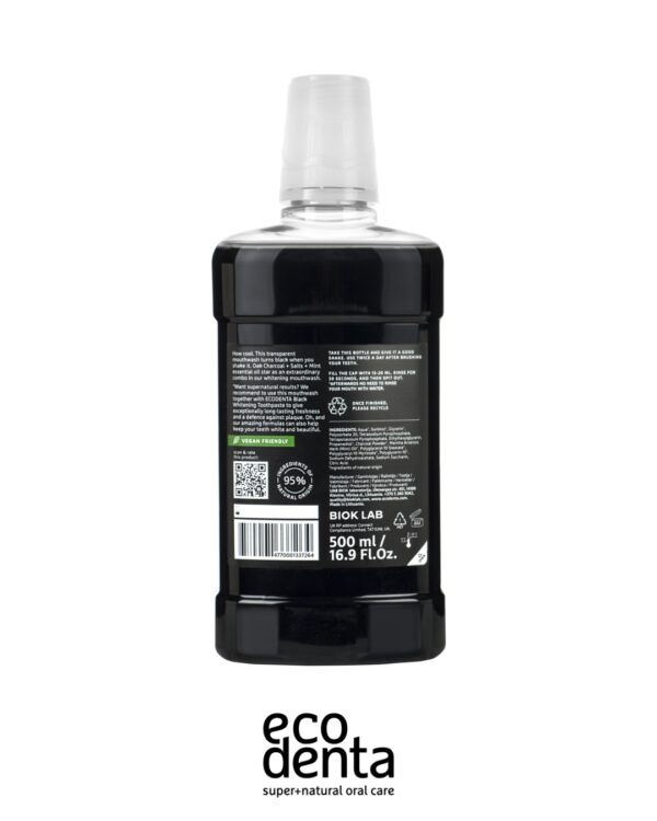 ECODENTA Bain de Bouche Blanchissant au Charbon Actif 500ml – Image 2