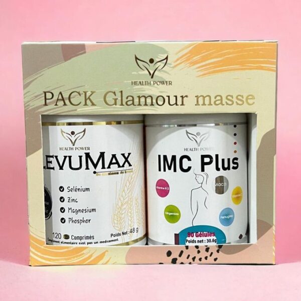 HEALTH POWER PACK Glamour masse IMC Plus 90 Gélules + LevuMax 120 Comprimés – Image 2
