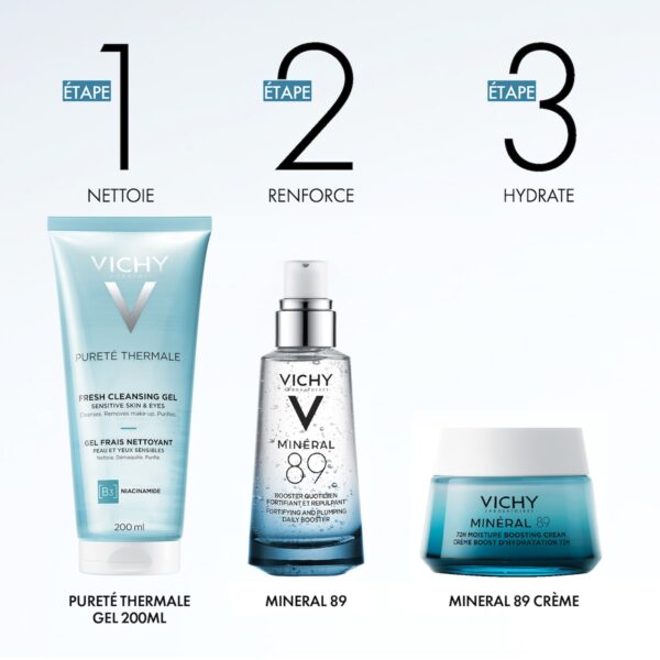 Vichy Minéral 89 Sérum Fortifiant Tous Types de Peaux | 50ml = Uv Age Daily+Mineral 89 Miniature + Trousse – Image 10