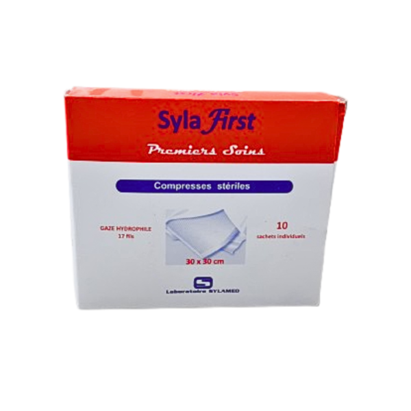 Sylafirst Compress Sterilies 30x30 Bte De 10 Pieces