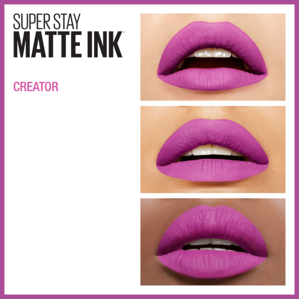 Maybelline – Rouge à lèvre Mat Liquide – Longue tenue – Superstay Matte Ink 35 Creator 5 ml – Image 3