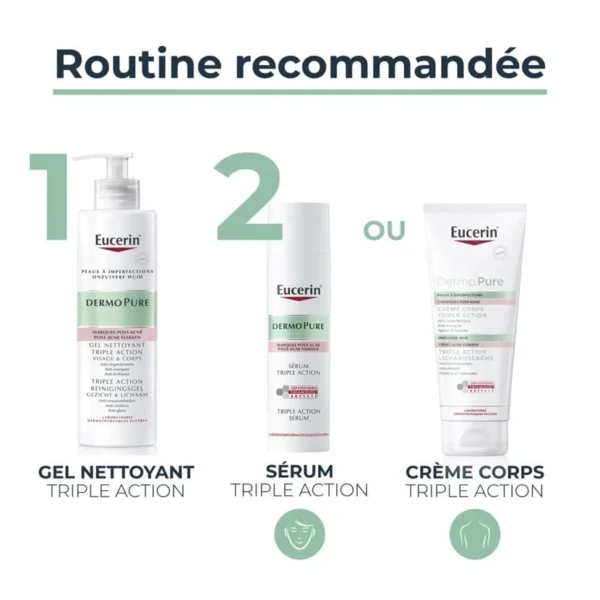 EUCERIN DERMOPURE TRIPLE ACTION GEL NETTOYANT  150ml – Image 5