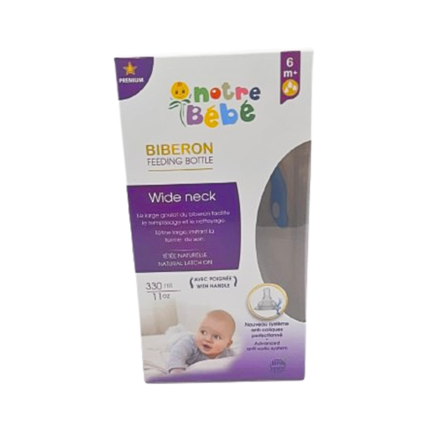 Notre Bebe Biberon Wide Neck Avec Poignet +6m 330ml