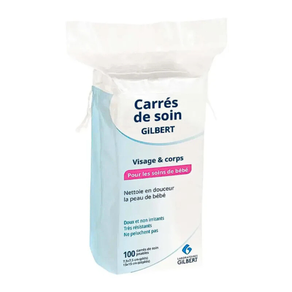 Gilbert Carrés de Soin Visage & Corps - 100 Piéces