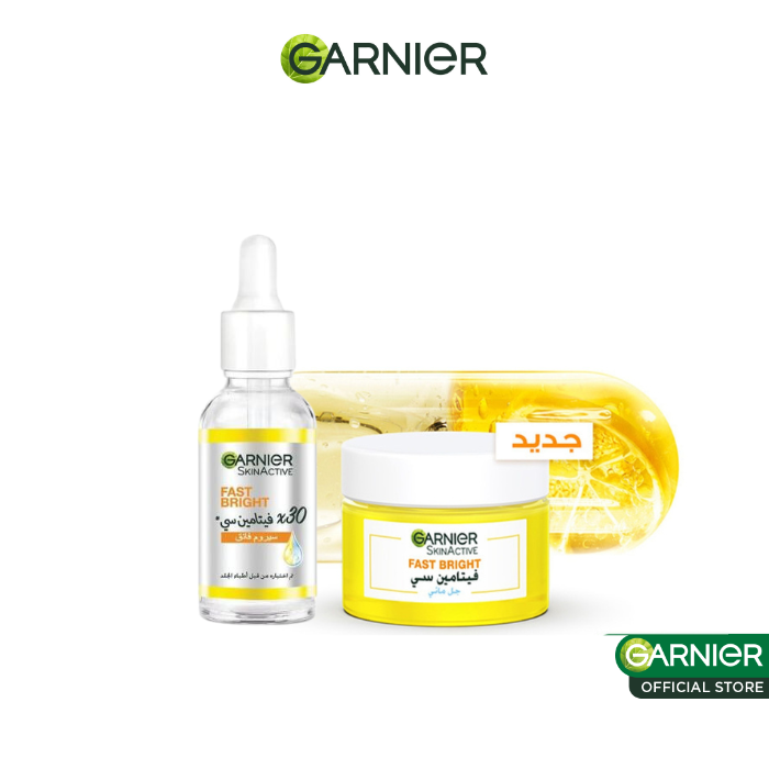 Garnier Fast Bright Gel Creme 50ml+Serum Booster Vitamine C 15 Pack